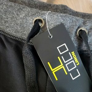 Black and grey sweatpants